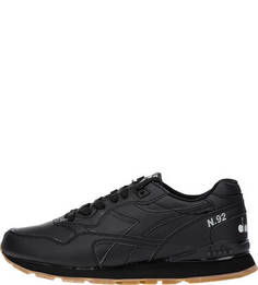 Черные кроссовки на шнуровке Diadora