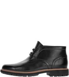 Коричневые кожаные ботинки с каблуком Clarks