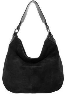 Черная замшевая сумка с длинной ручкой Gianni Conti