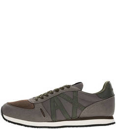 Кроссовки серого цвета на шнуровке Armani Exchange