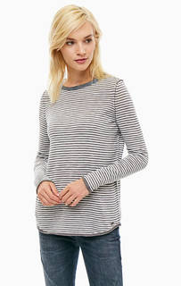 Серый хлопковый джемпер в полоску Mustang