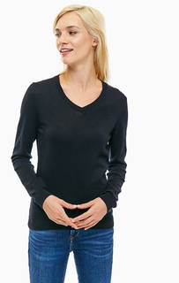 Черный хлопковый джемпер с треугольным вырезом Mustang