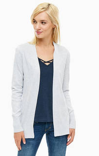 Серый хлопковый кардиган без застежки Mustang