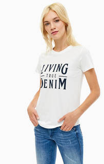 Хлопковая футболка с короткими рукавами Mustang