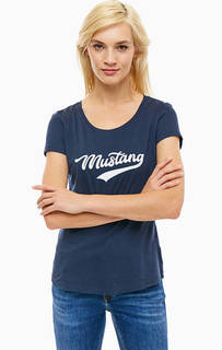Хлопковая футболка с короткими рукавами Mustang