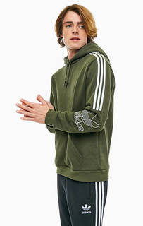 Хлопковая толстовка цвета хаки Adidas Originals