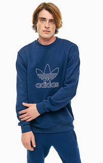 Хлопковый свитшот с вышивкой Adidas Originals