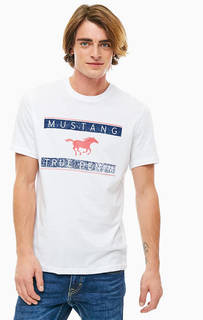 Хлопковая футболка с короткими рукавами Mustang