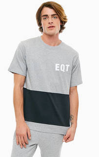 Серая хлопковая футболка с короткими рукавами Adidas Originals