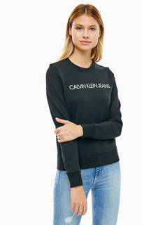 Хлопковый свитшот с принтом Calvin Klein Jeans