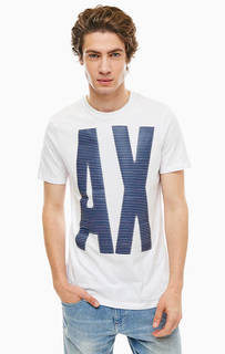 Хлопковая футболка с контрастным принтом Armani Exchange