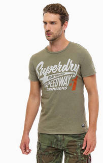 Хлопковая футболка с принтом Superdry