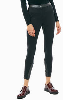 Черные зауженные брюки без карманов Armani Exchange