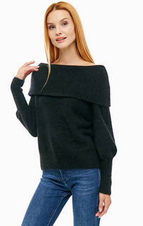 Черный свитер с объемным воротом Selected