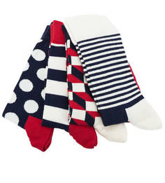 Комплект из четырех пар разноцветных носков Happy Socks