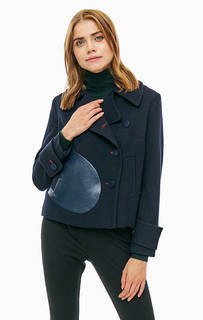 Двубортное полупальто с высоким содержанием шерсти Armani Exchange