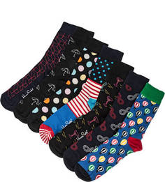 Комплект из семи пар хлопковых носков Happy Socks