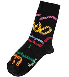 Черные хлопковые носки Happy Socks