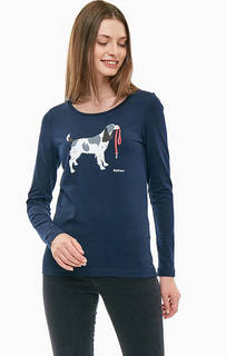 Хлопковая футболка с принтом Barbour