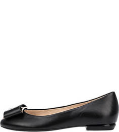 Черные кожаные балетки Högl