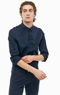 Приталенная хлопковая рубашка в классическом стиле Armani Exchange