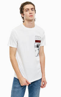 Хлопковая футболка с круглым вырезом Armani Exchange