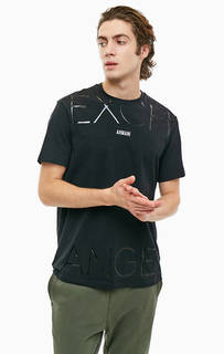 Хлопковая футболка с короткими рукавами Armani Exchange