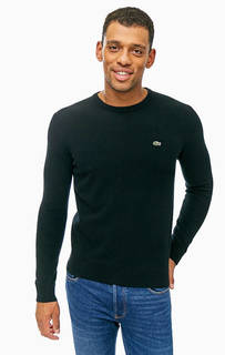 Шерстяной джемпер черного цвета Lacoste