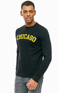 Черный хлопковый свитшот с вышивкой Jack & Jones