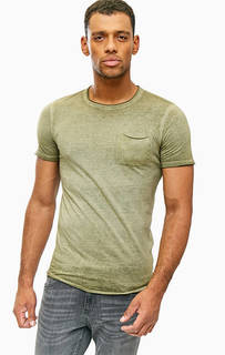 Футболка цвета хаки с карманом Jack & Jones