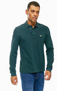 Бирюзовая хлопковая футболка поло Lacoste