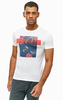 Футболка из хлопка с цветочным принтом Selected