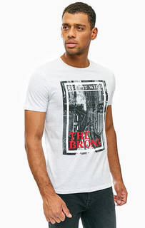 Серая хлопковая футболка с принтом Jack & Jones