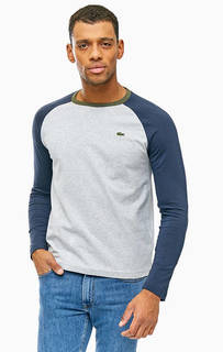 Хлопковая футболка с контрастными рукавами Lacoste