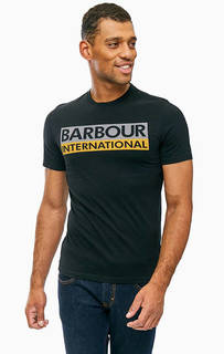 Хлопковая футболка с принтом Barbour