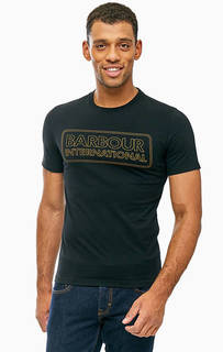 Хлопковая футболка с принтом Barbour