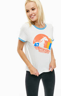Хлопковая футболка с принтом Wrangler