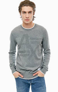 Серый джемпер из хлопка Armani Exchange