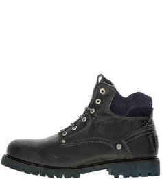 Черные кожаные ботинки с каблуком Wrangler