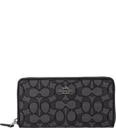 Текстильный кошелек с монограммой бренда Coach