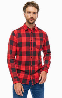Хлопковая рубашка в клетку с карманом Jack & Jones