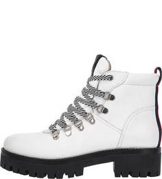 Демисезонные кожаные ботинки на шнуровке Steve Madden