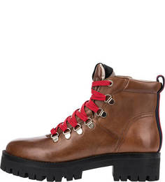 Демисезонные кожаные ботинки на шнуровке Steve Madden