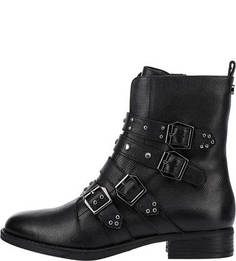 Кожаные полусапоги с металлическим декором Steve Madden