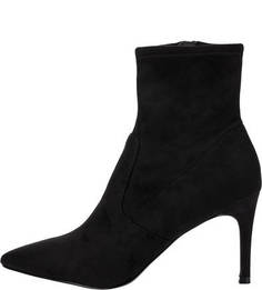 Черные текстильные полусапоги на шпильке Steve Madden
