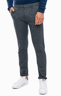 Зауженные хлопковые брюки серого цвета Wrangler