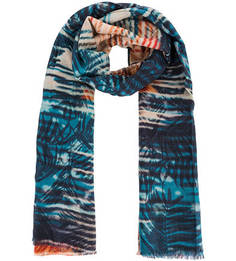 Синий кашемировый палантин Eleganzza