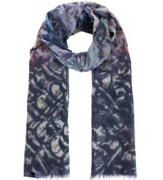 Синий палантин из кашемира Eleganzza