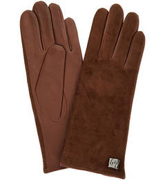 Замшевые перчатки с шерстяной подкладкой Eleganzza