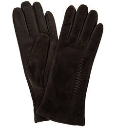 Коричневые перчатки с шерстяной подкладкой Eleganzza